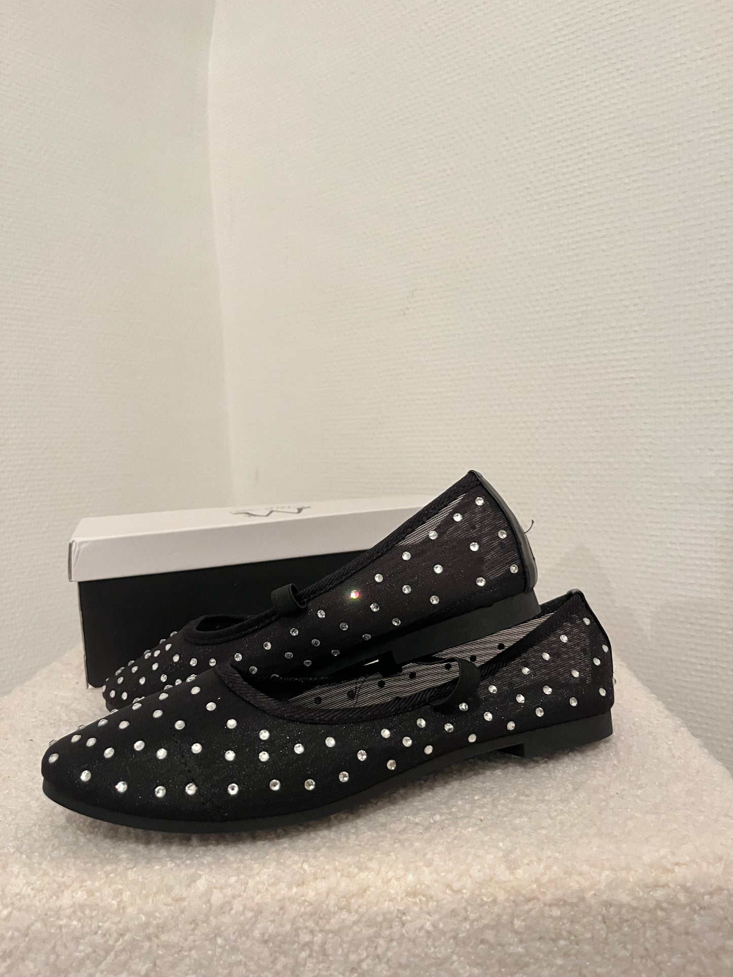 Ballerines noir à strass