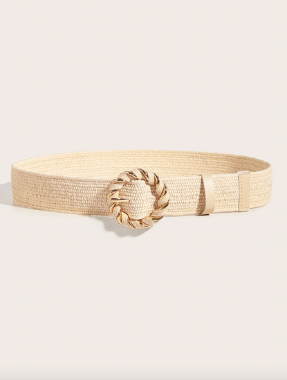 Ceinture élastique en raphia