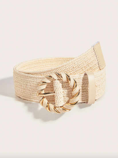 Ceinture élastique en raphia