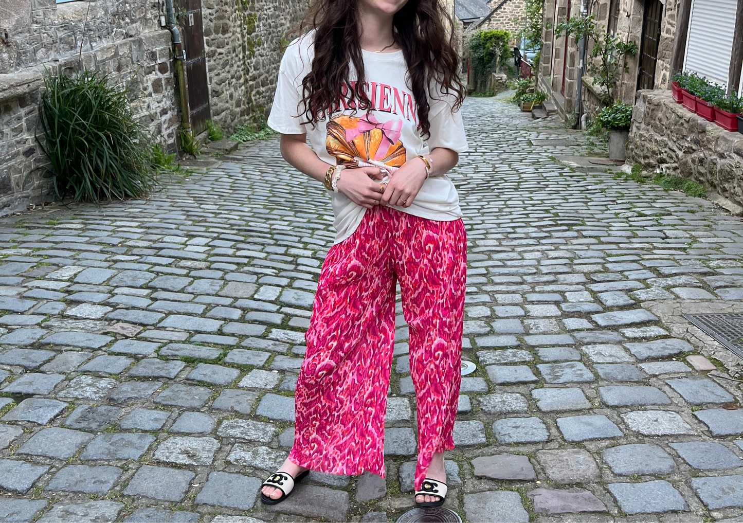 Pantalon Alma rose
