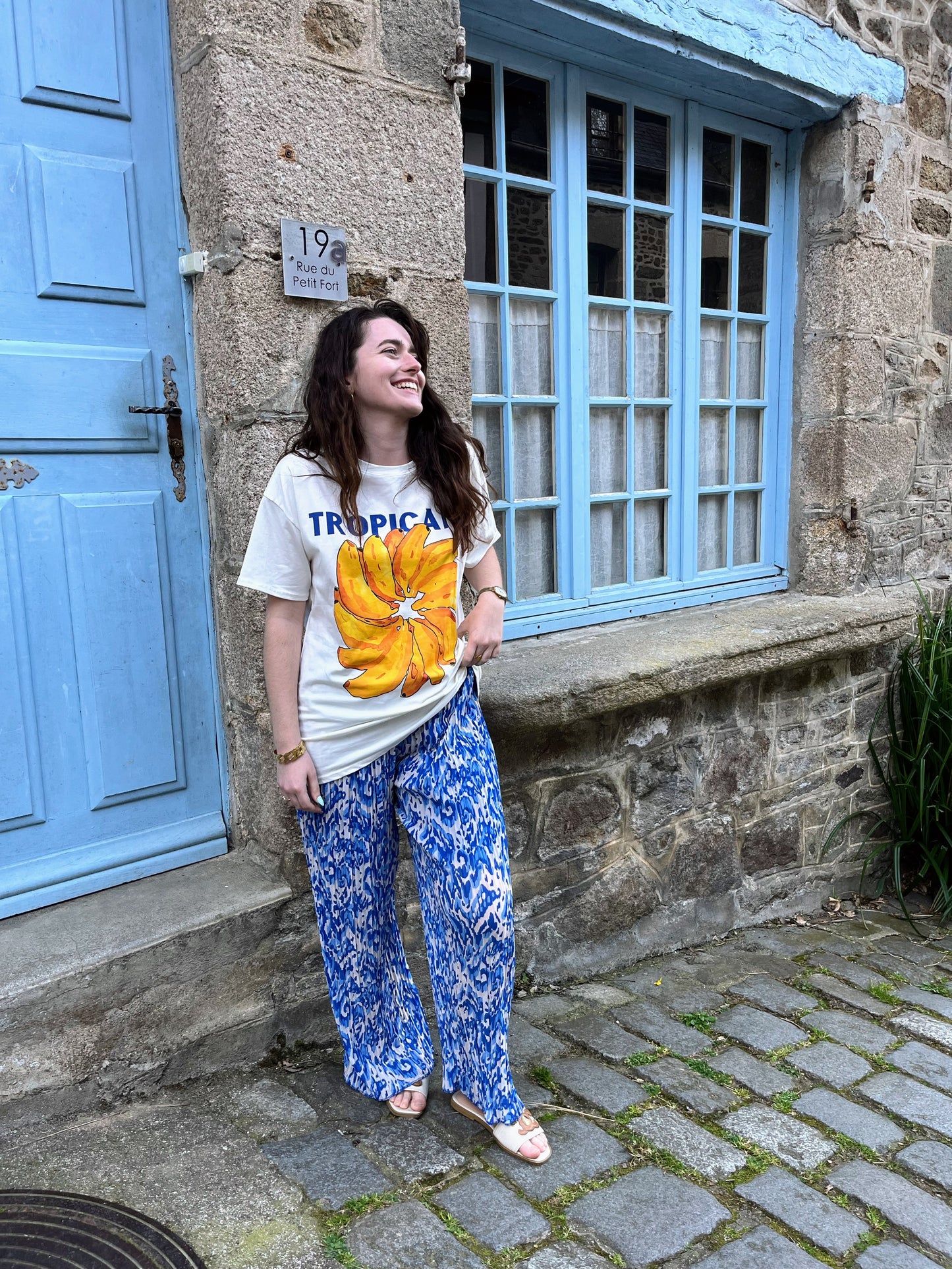 Pantalon Santorin bleu