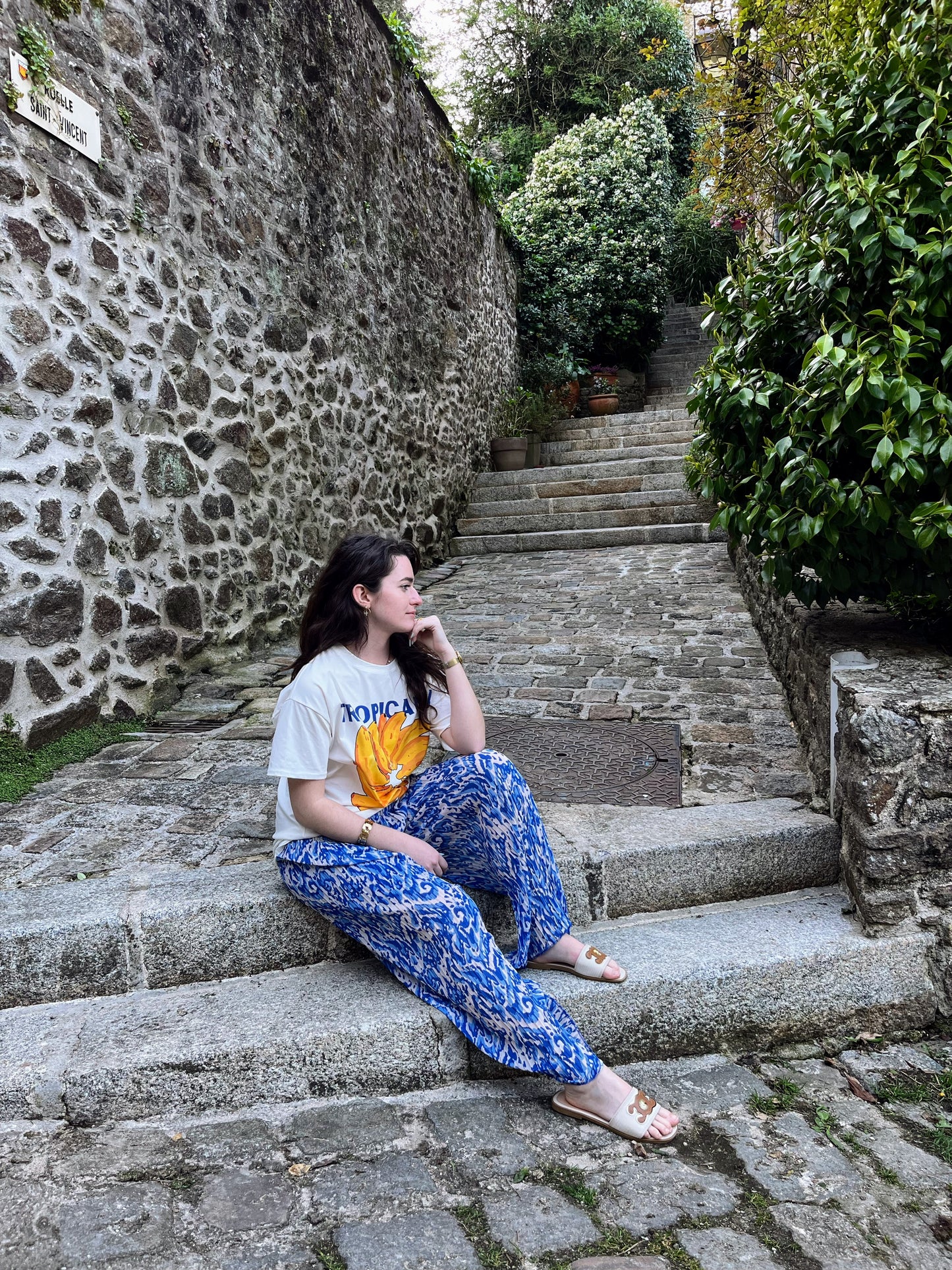 Pantalon Santorin bleu