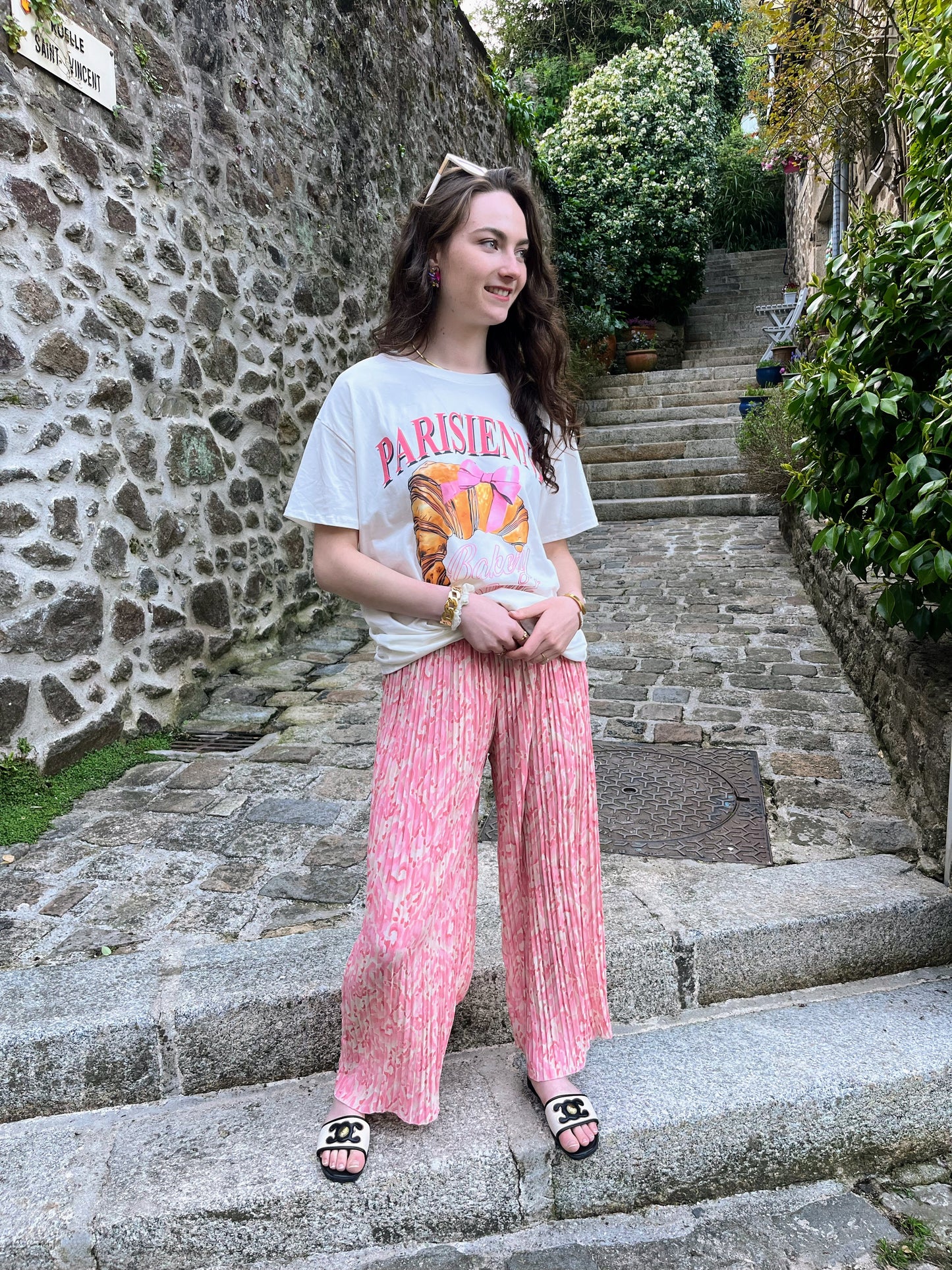 Pantalon Sakura rose clair