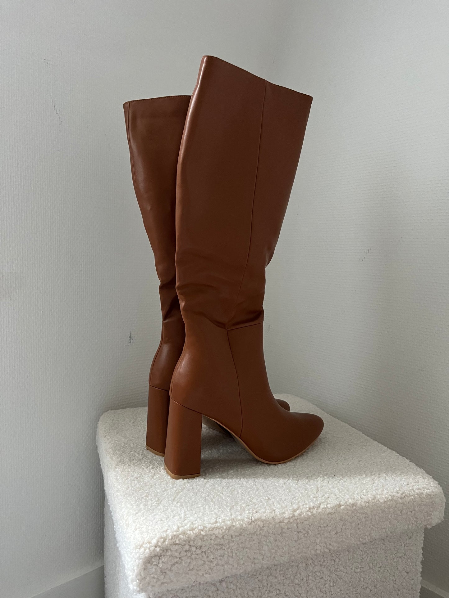 Bottes à talons camel