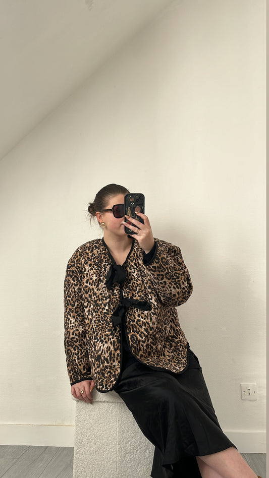 Veste léopard Amaya avec noeuds