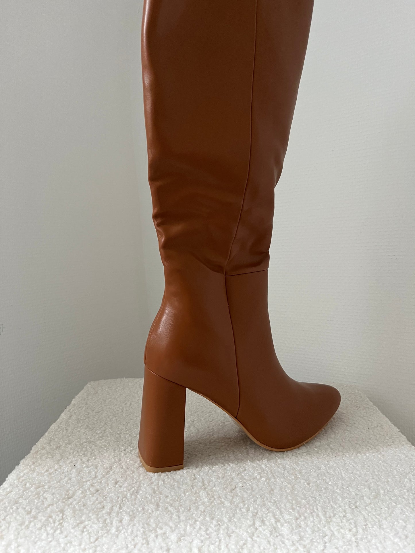 Bottes à talons camel