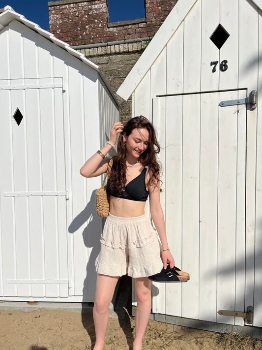 Jupe short Sydney beige