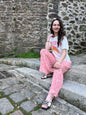 Pantalon Sakura rose clair