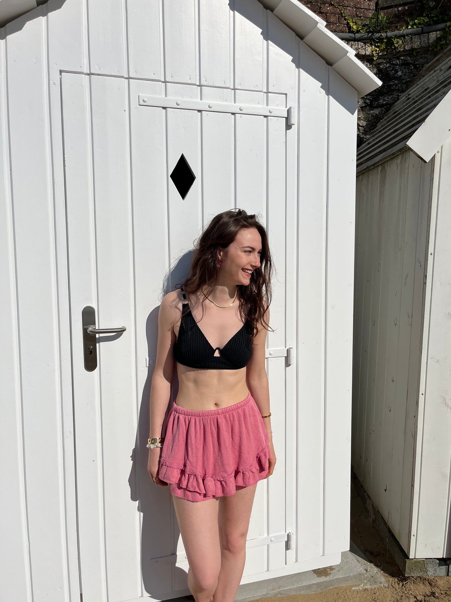 Jupe short Salina rose