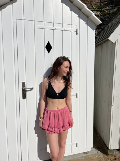 Jupe short Salina rose