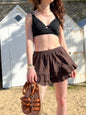 Jupe short Isadora marron