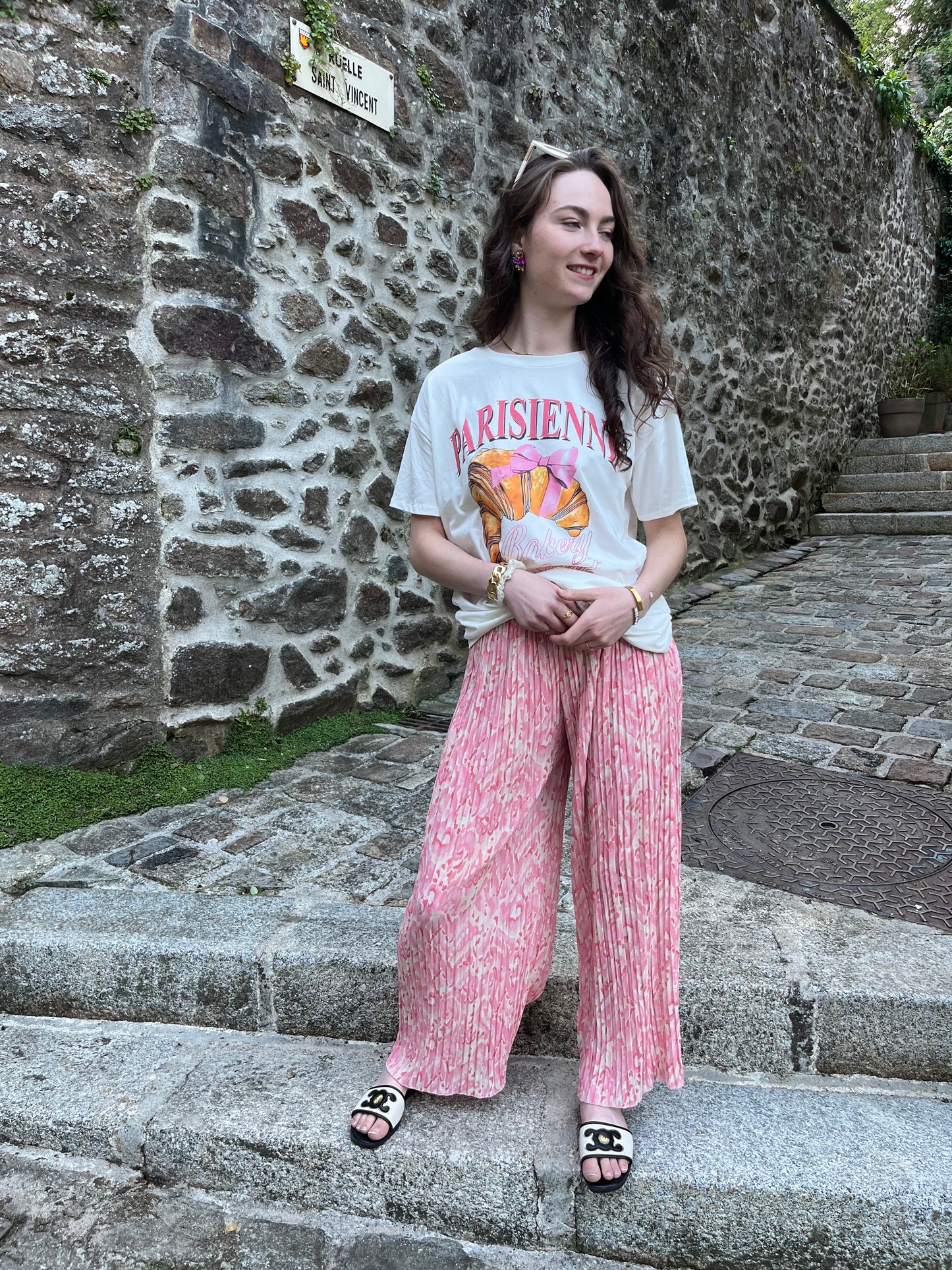 Pantalon Sakura rose clair